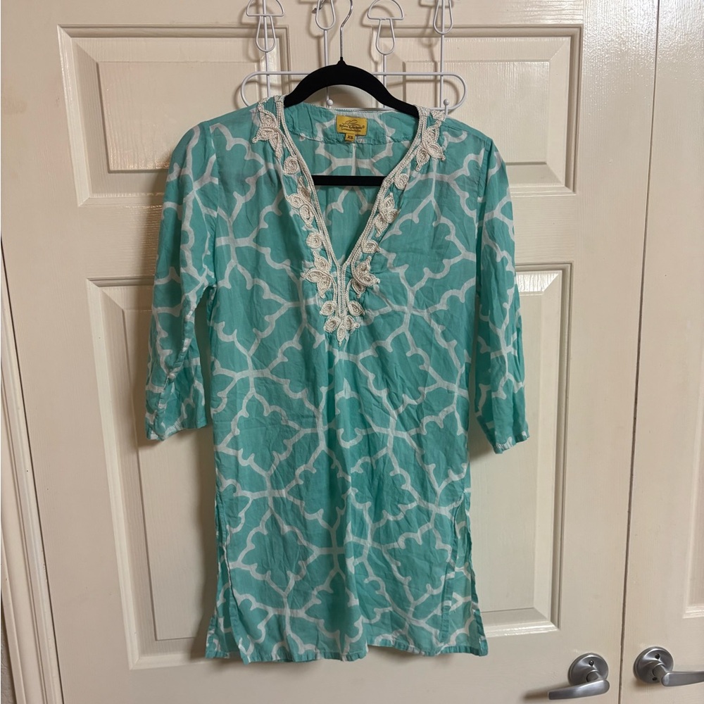 Roberta Roller Rabbit XS Kurta Embroidered Yoke